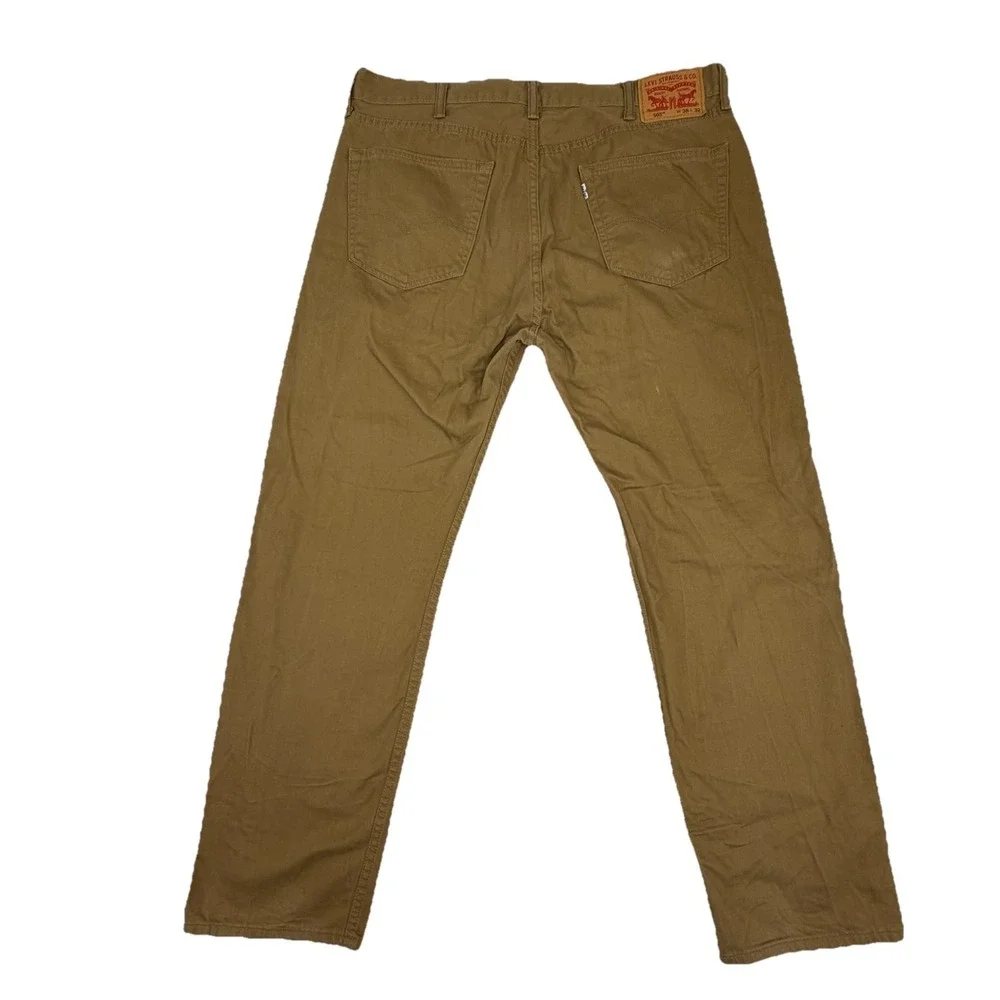 Levi's 505 Men's Regular‎ Fit Straight Leg Jeans Size 38x32 Brown Dark Tan Pants